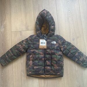 The North Face Green and Brown Camouflage Jacket